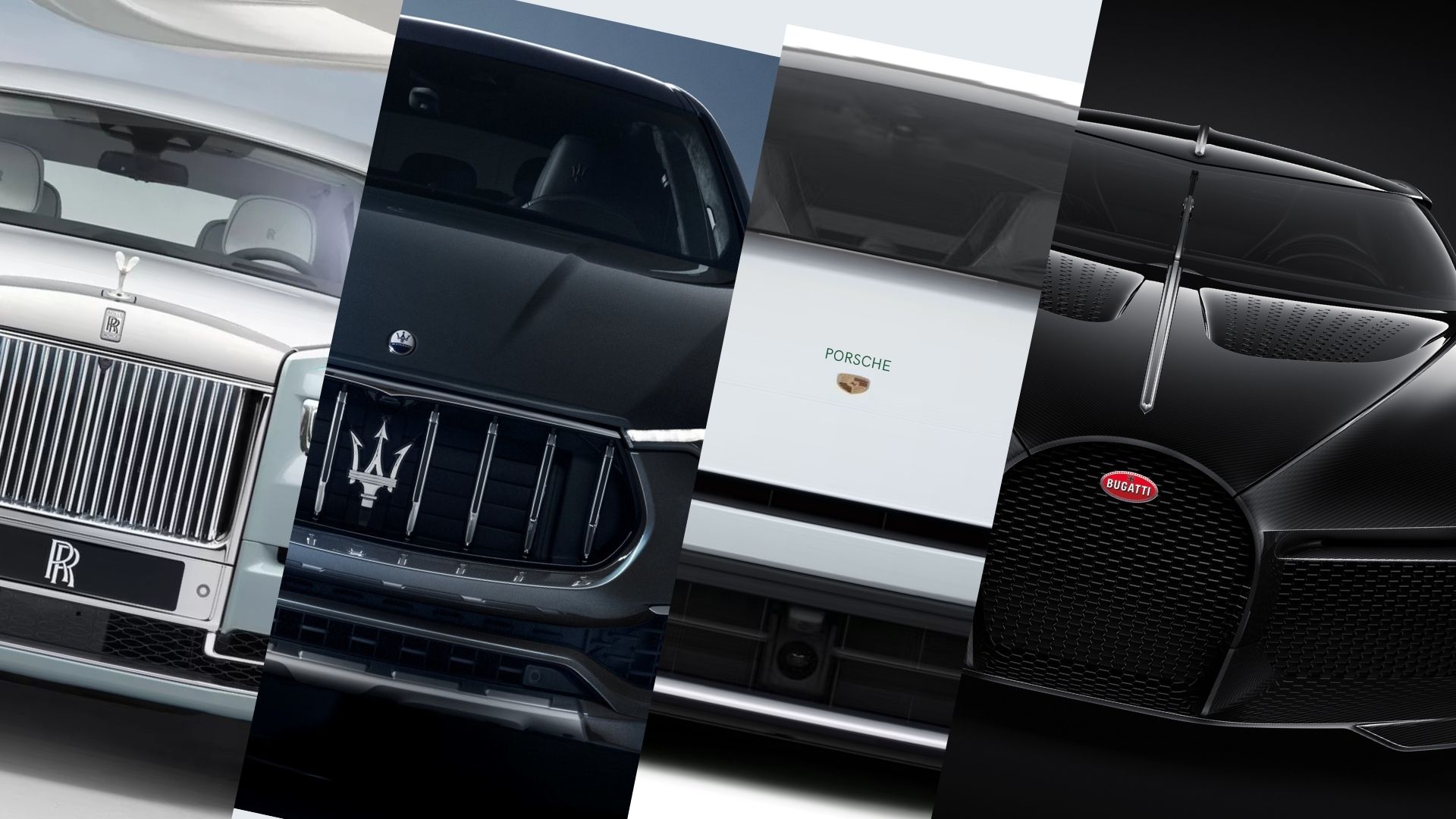 Rolls-Royce, Maserati, Porsche, Bugatti
